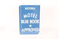 National Motel Blue Book Approved Porcelain Sign