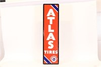 Atlas Tires Standard Oil Indiana Tin Sign