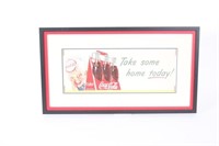 Coca-Cola Sprite Boy  Framed Cardboard Ad Sign