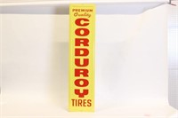 Corduroy Tires Embossed Tin Sign