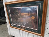 Deer Crossing framed print