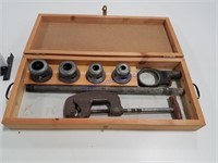 Pipe cutter and threader in case