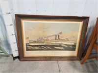 Steamship framed picture