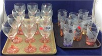 Glass Wine and Tumblers lot