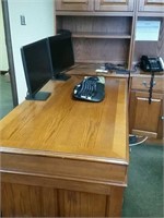 Desk with Bookcases and 2 Chairs