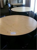 3 Round Folding Tables with Chairs