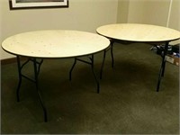 2 Round Folding Tables