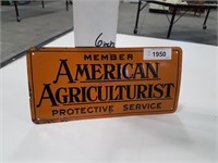 American Agriculturist tin sign