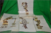 SET OF 4 PICTURES MADE FROM BUTTERFLY WINGS
