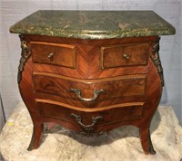 Marble Top Bombe Miniature Chest
