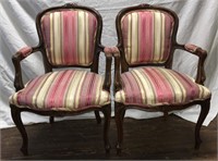 Pair Of French Parlor Arm Chairs