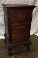 Chippendale Ball & Claw Foot Three Drawer Cabinet