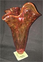 Pink Blown Art Glass Vase