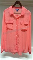 Old Navy women's extra-large sheer pink blouse