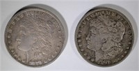 1879 & 1891-O MORGAN SILVER DOLLARS XF/AU