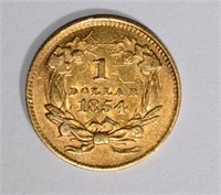 1854 $1.00 GOLD TYPE-2, AU