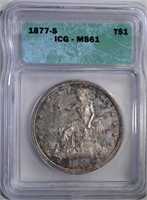 1877-S TRADE DOLLAR, ICG MS-61