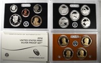 2014 United States Mint Silver Proof Set.