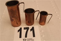 COPPER MEASURING CUPS MADE IN PORTUGAL