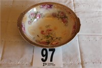 HAND-PAINTED CHINA BOWL MADE IN GERMANY 9 IN