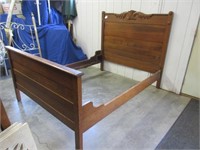 antique oak bed frame (1of2)