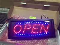 16 x 7 Illuminated LED OPEN Sign - like new