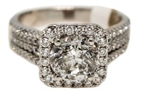 18kt Gold Round 2.70 ct Diamond Solitaire Ring