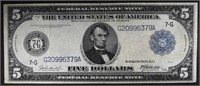 1914 $5 FEDERAL RESERVE NOTE CHICAGO