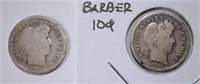 2 1913-S BARBER DIMES  G-VG