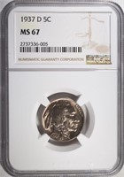 1937-D BUFFALO NICKEL NGC MS-67