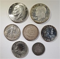 COLLECTORS COIN LOT: QUARTER, HALVES, & DOLLARS