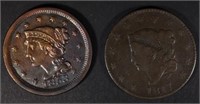 1817 FINE & 1853 VF+ LARGE CENTS