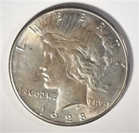 1928 PEACE SILVER DOLLAR, BU  KEY COIN