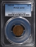 1922-D LINCOLN CENT PCGS AU-53