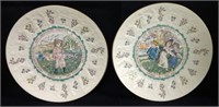 2 Royal Doulton Kate Greenaway Almanack Plates