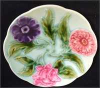 France Majolica Floral Plate