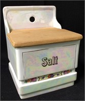 Germany Iridescent Porcelain Salt Box