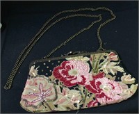 Floral Purse With Sequin