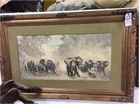 Extra Large Stampede Print (Elephants)
