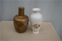 SET OF TWO ASIAN INSPIRED VASES