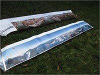 2 SWISS VINTAGE 1970's 100" LONG PANORAMIC POSTERS