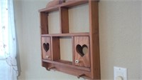 Hanging Shelf with Heart Face