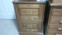 Oak Two Drawer File Cabinet