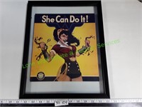 Vintage "She Can Do It" Wonder Woman Picture