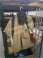 Adult Cub Scout uniform, large shirt, 32 pants,