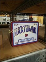 Vintage Lucky Brand metal lunch box