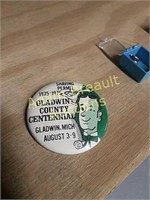 Vintage Gladwin County Centennial button