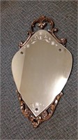 Vintage Ornate Mirror, 27" tall