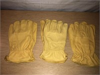 3M Leather Glove LOT of 3 Pair Size XXL