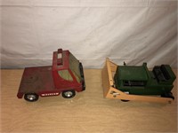 Vintage NYLINT Fire Truck & Bulldozer LOT
